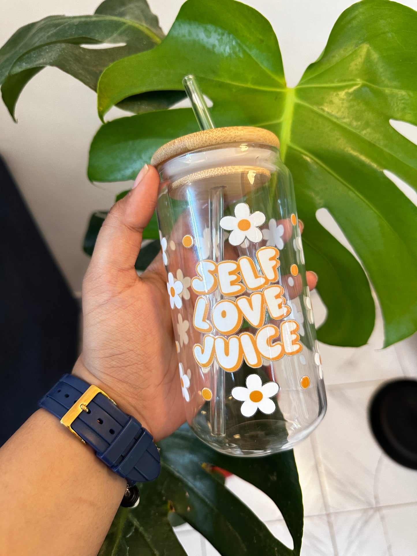 Self Love Juice Glass sipper