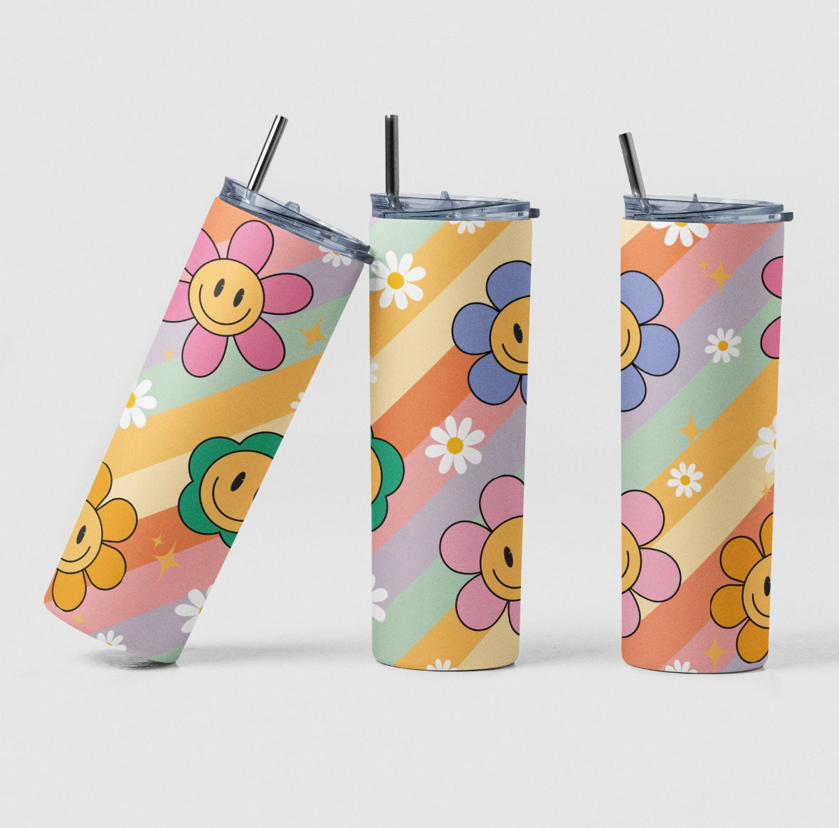 Smiling flower tumbler