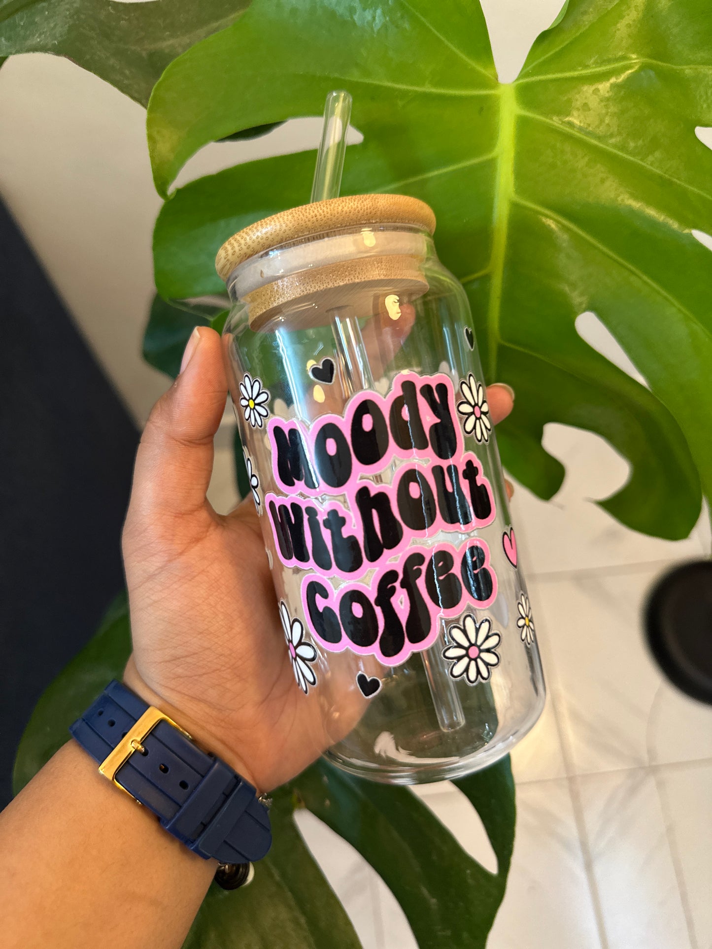 Moody without coffee Glass sipper