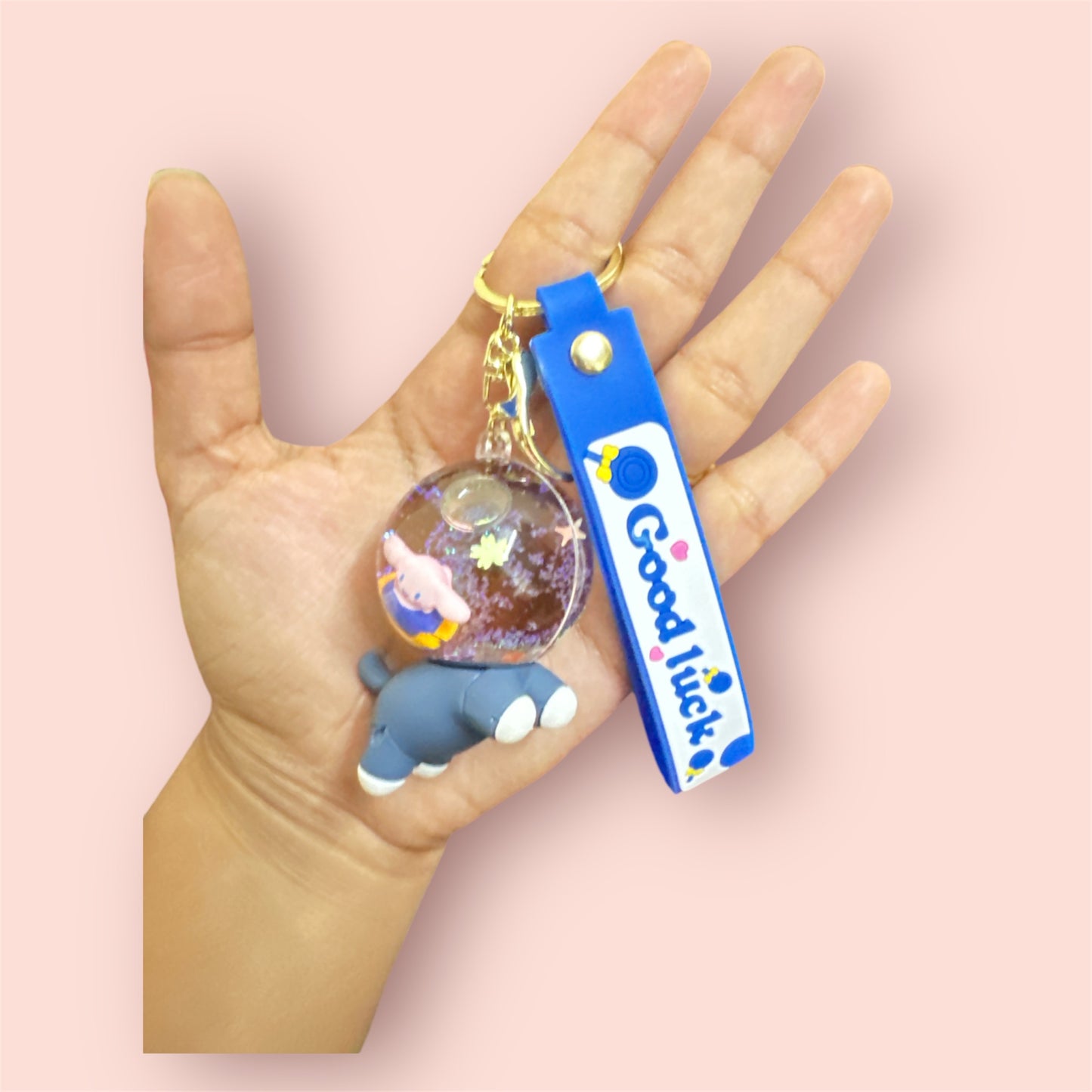 Cute character water keychain