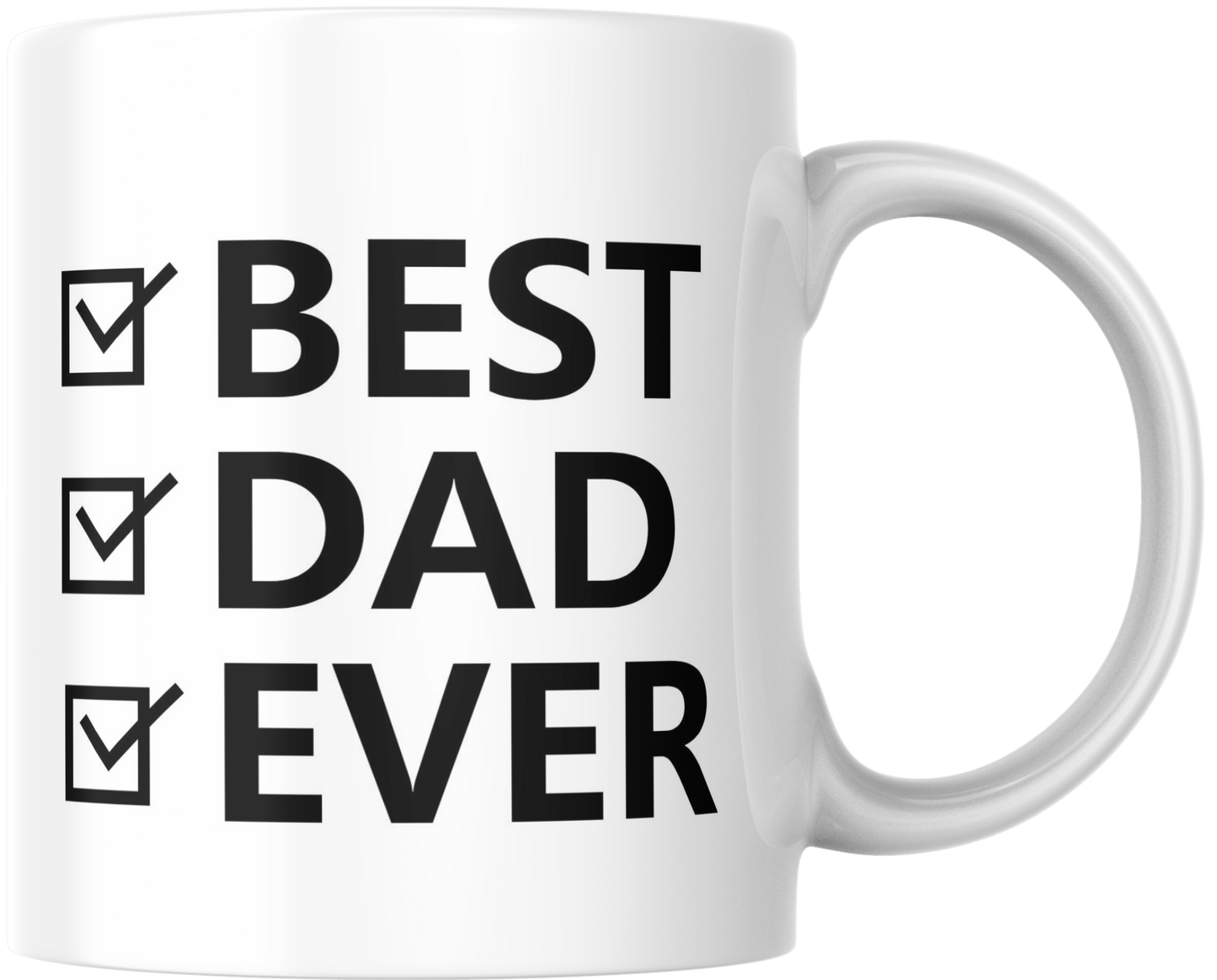 Best Dad Ever Mug (black n white)