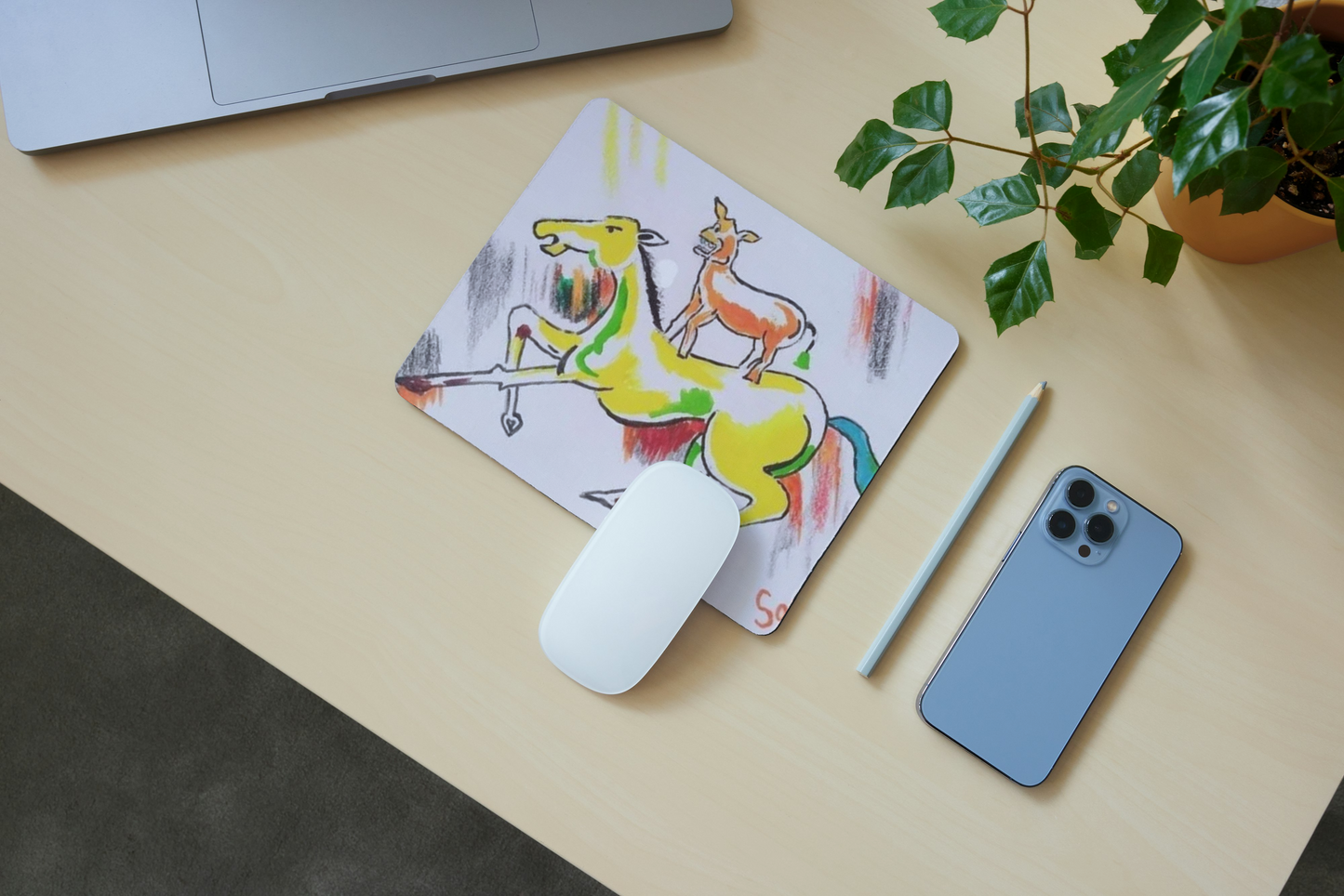 Majnu Bhai famous painting Mousepad