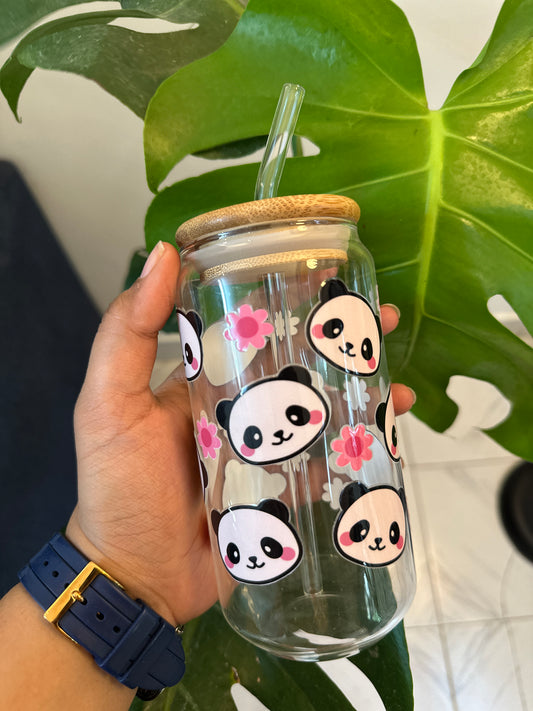 Panda Glass sipper