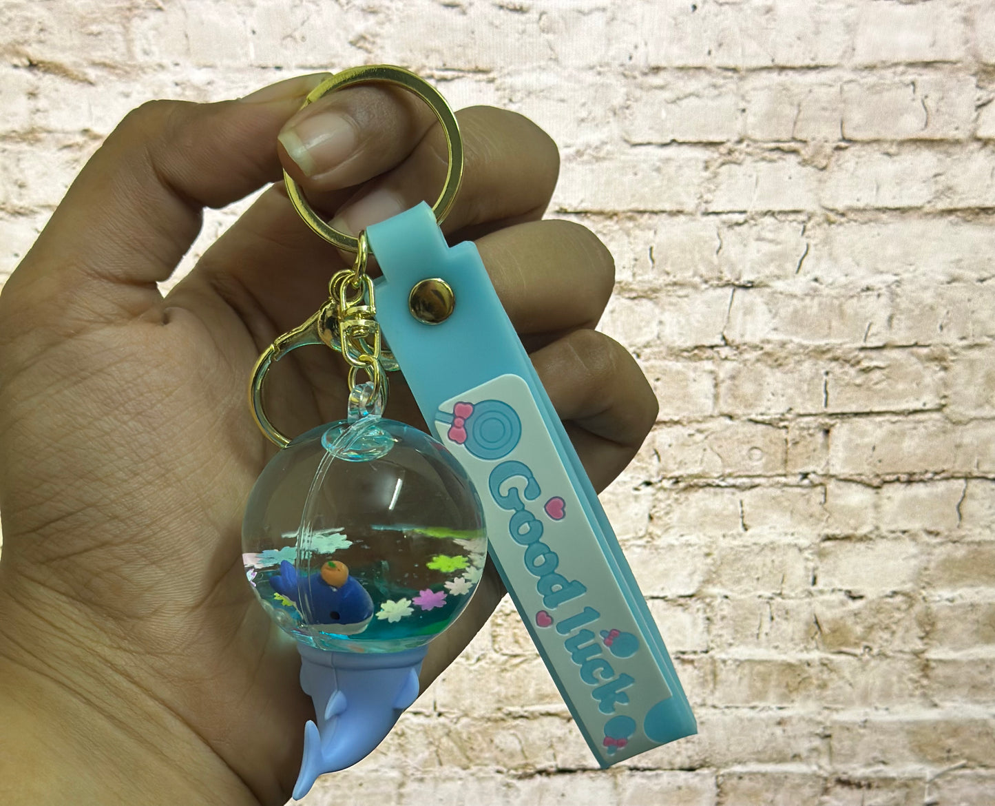 Cute character water keychain