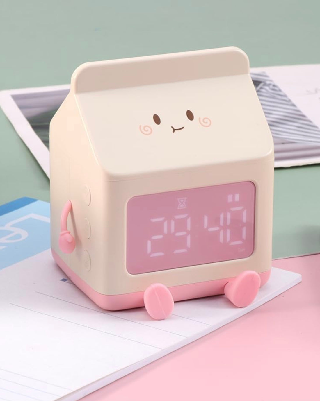 Milk carton alarm clock