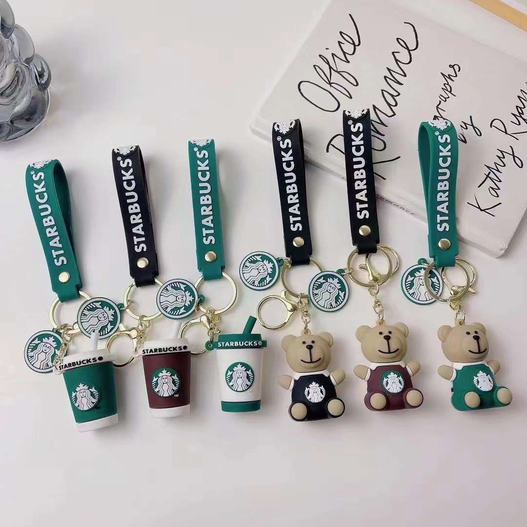 Starbucks teddy Keychain- 1 pc