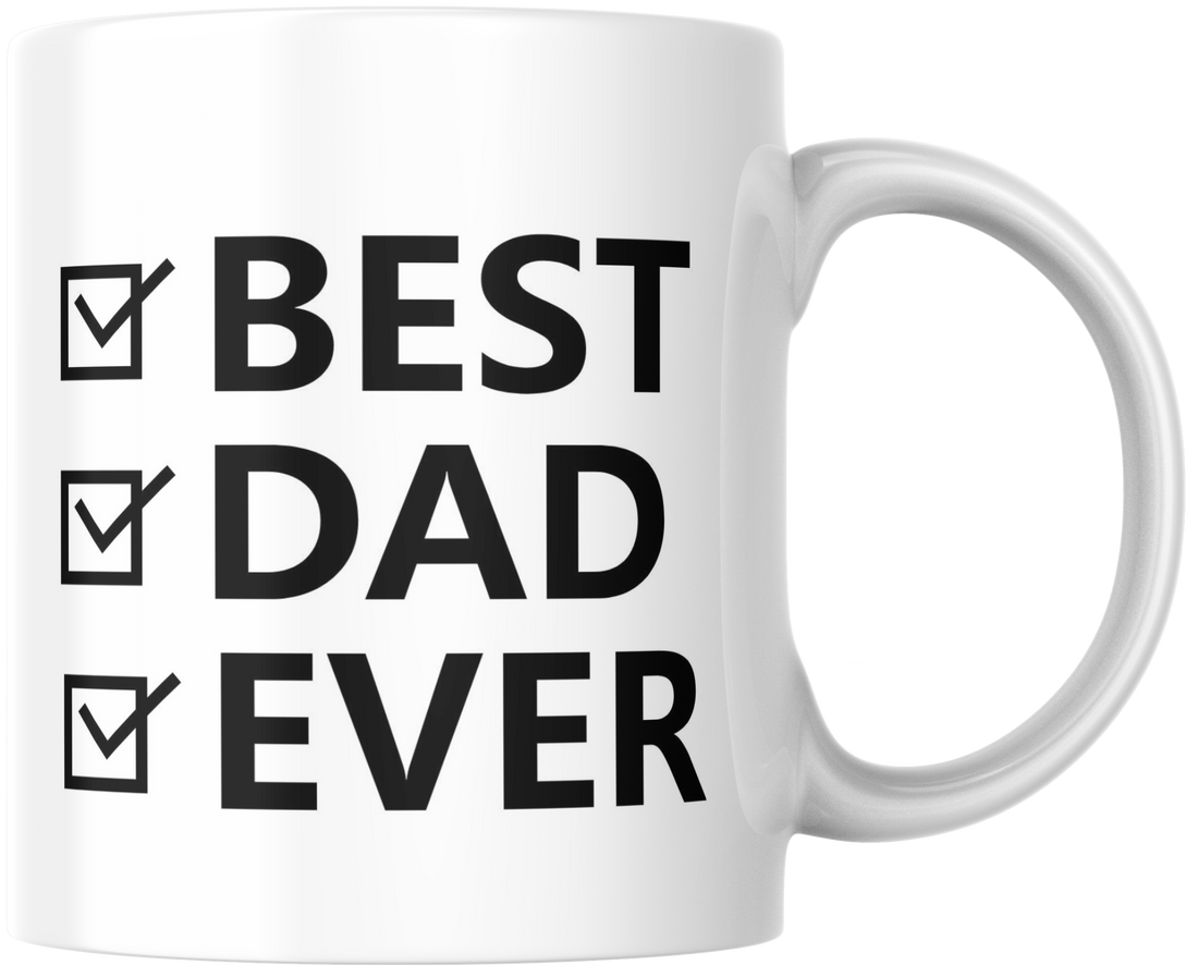 Best Dad Ever Mug (black n white)