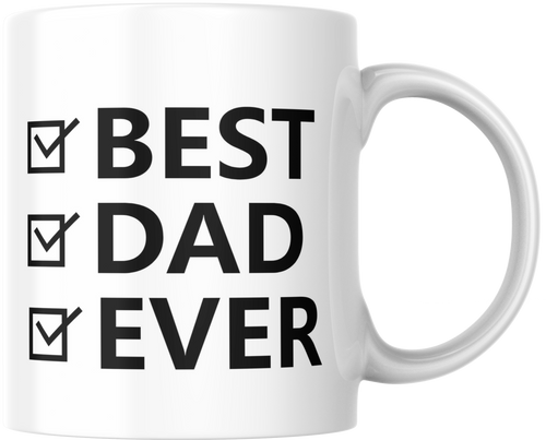 Best Dad Ever Mug (black n white)